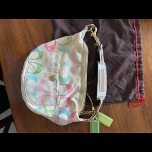 Coach handbag, pastel colors
